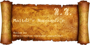Maltár Napsugár névjegykártya